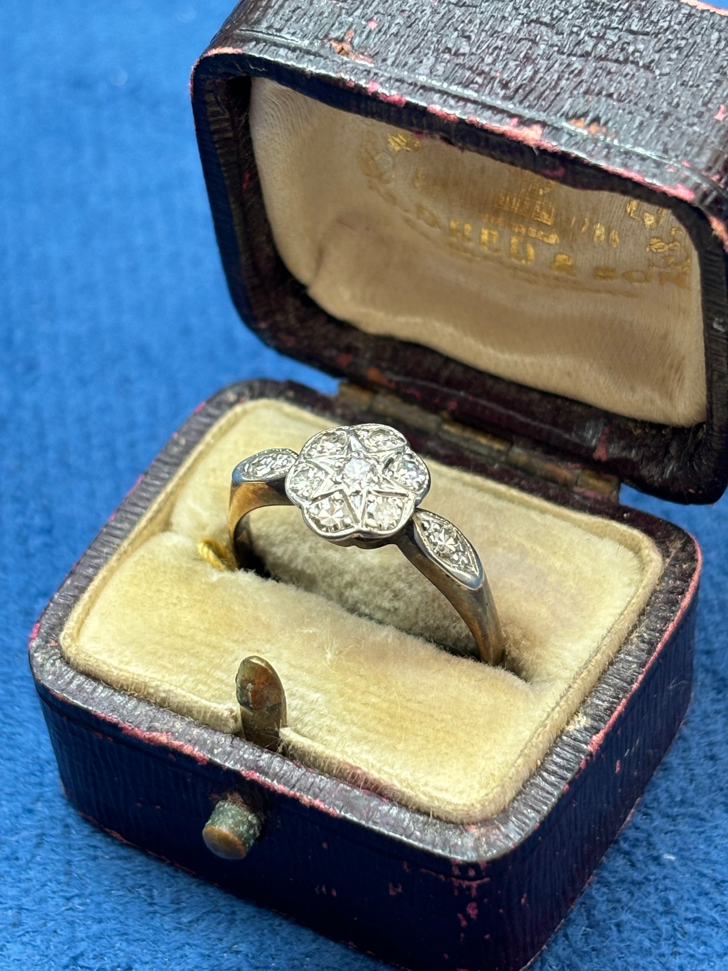 Early 20th century diamond flower ring