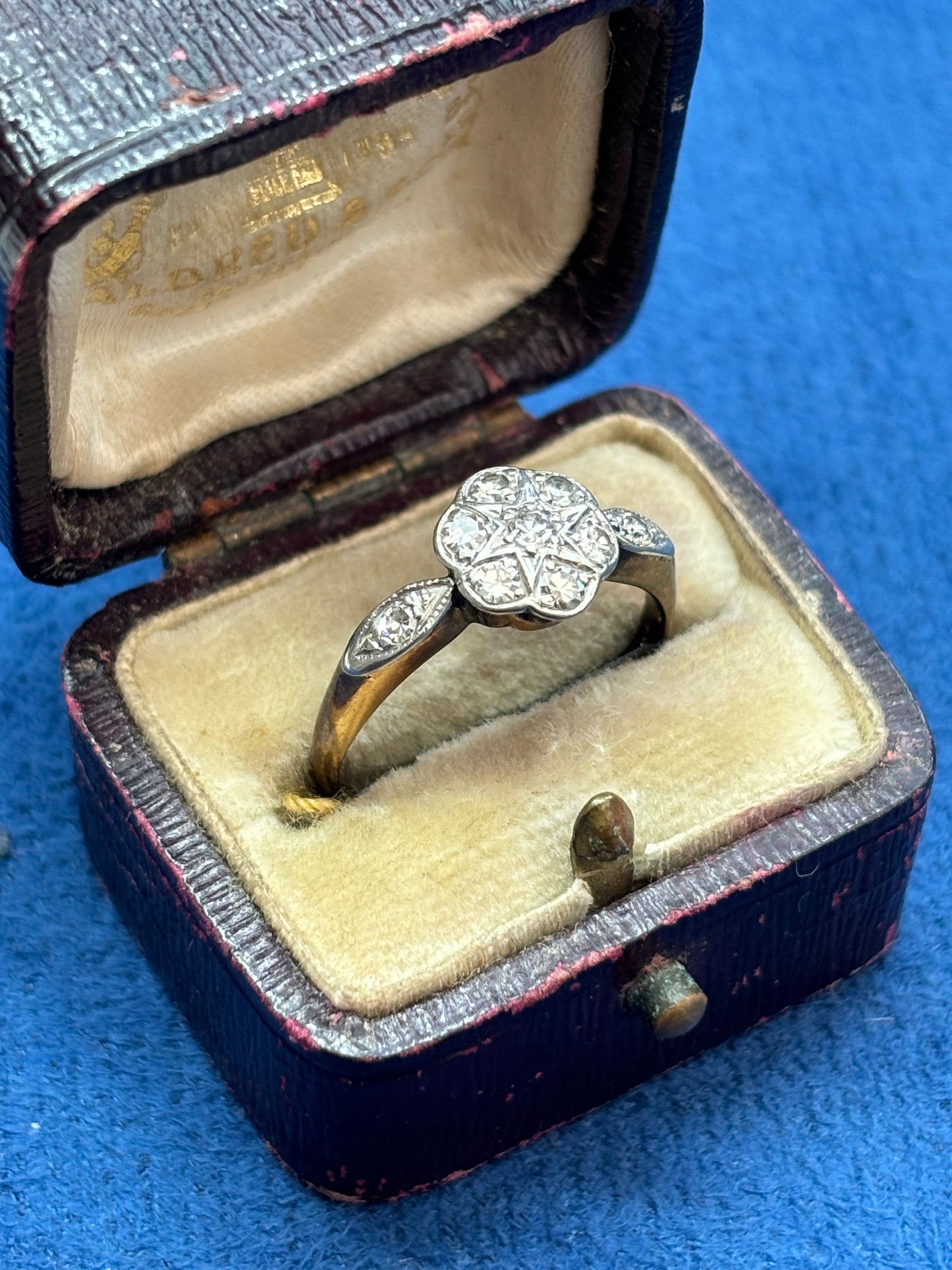 Early 20th century diamond flower ring