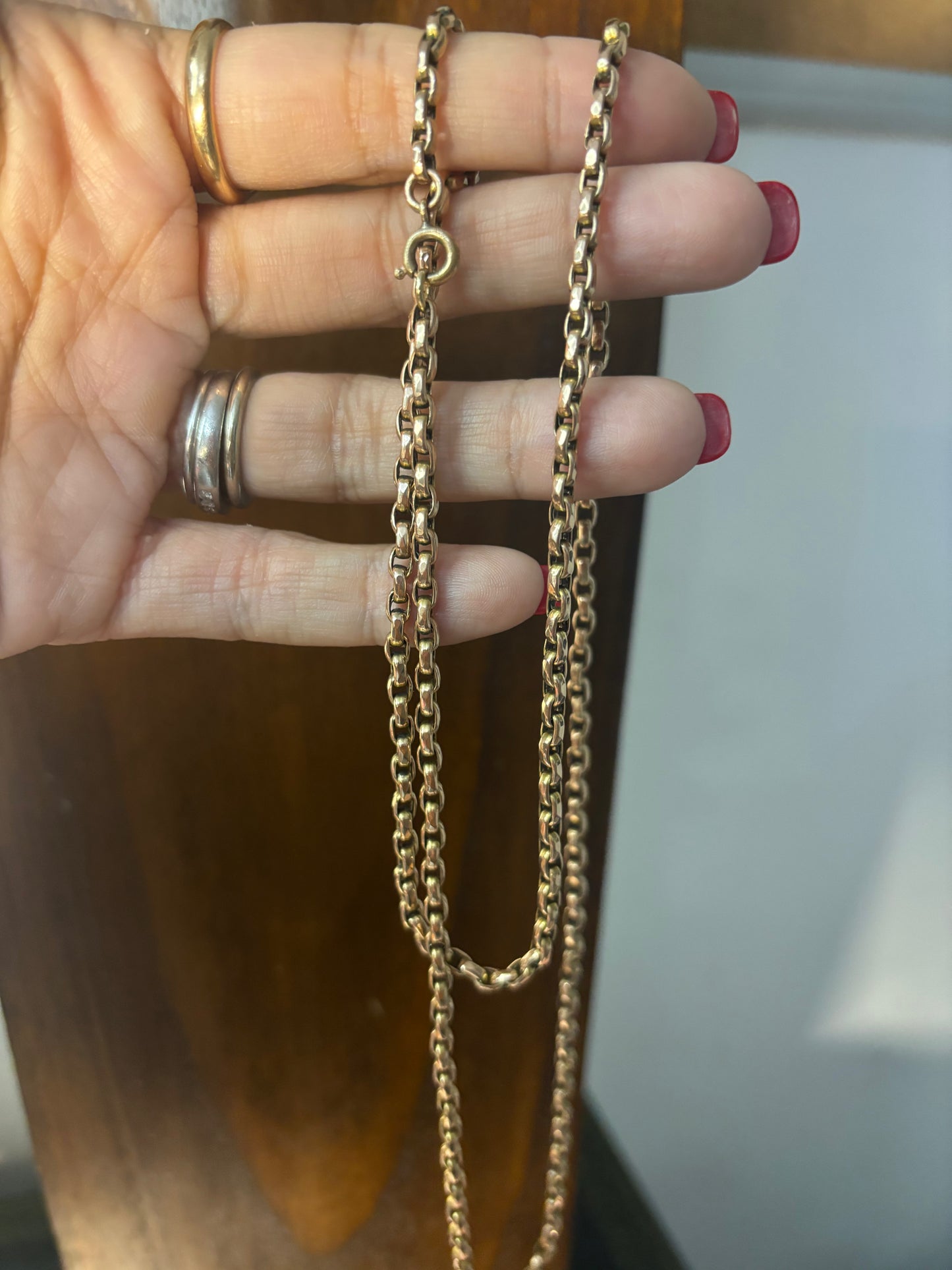 Antique gold belcher chain