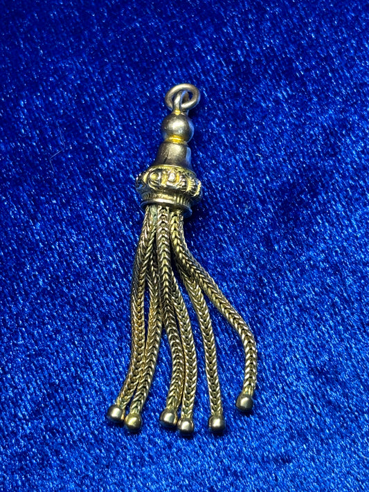 Victorian 9ct gold tassel pendant