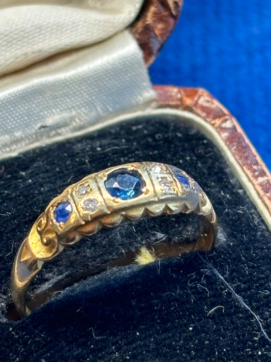 Victorian sapphire and diamond