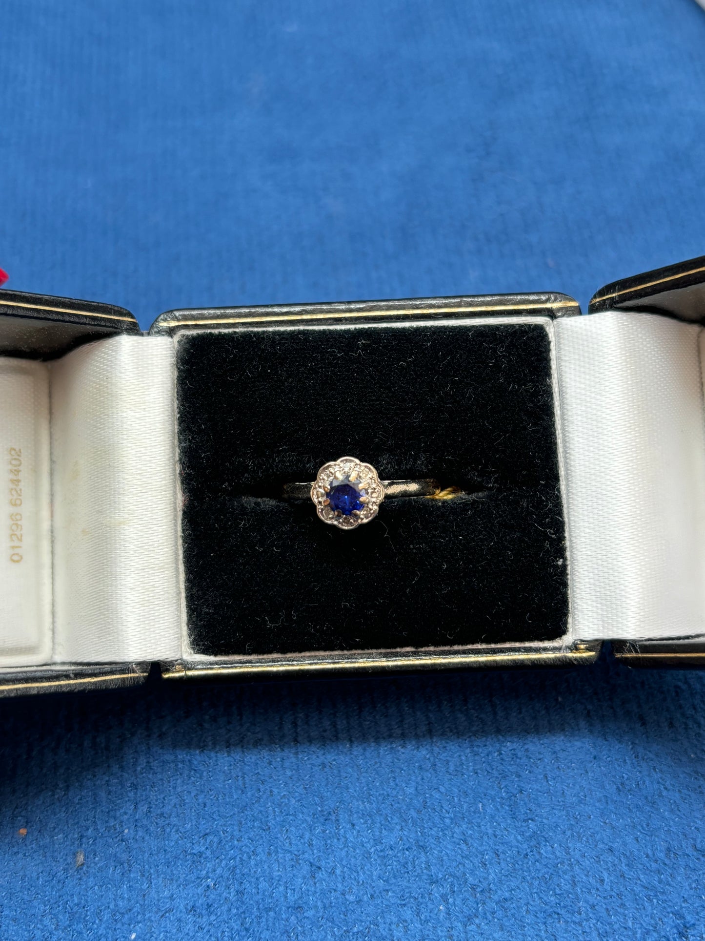 Vintage sapphire and diamond ring