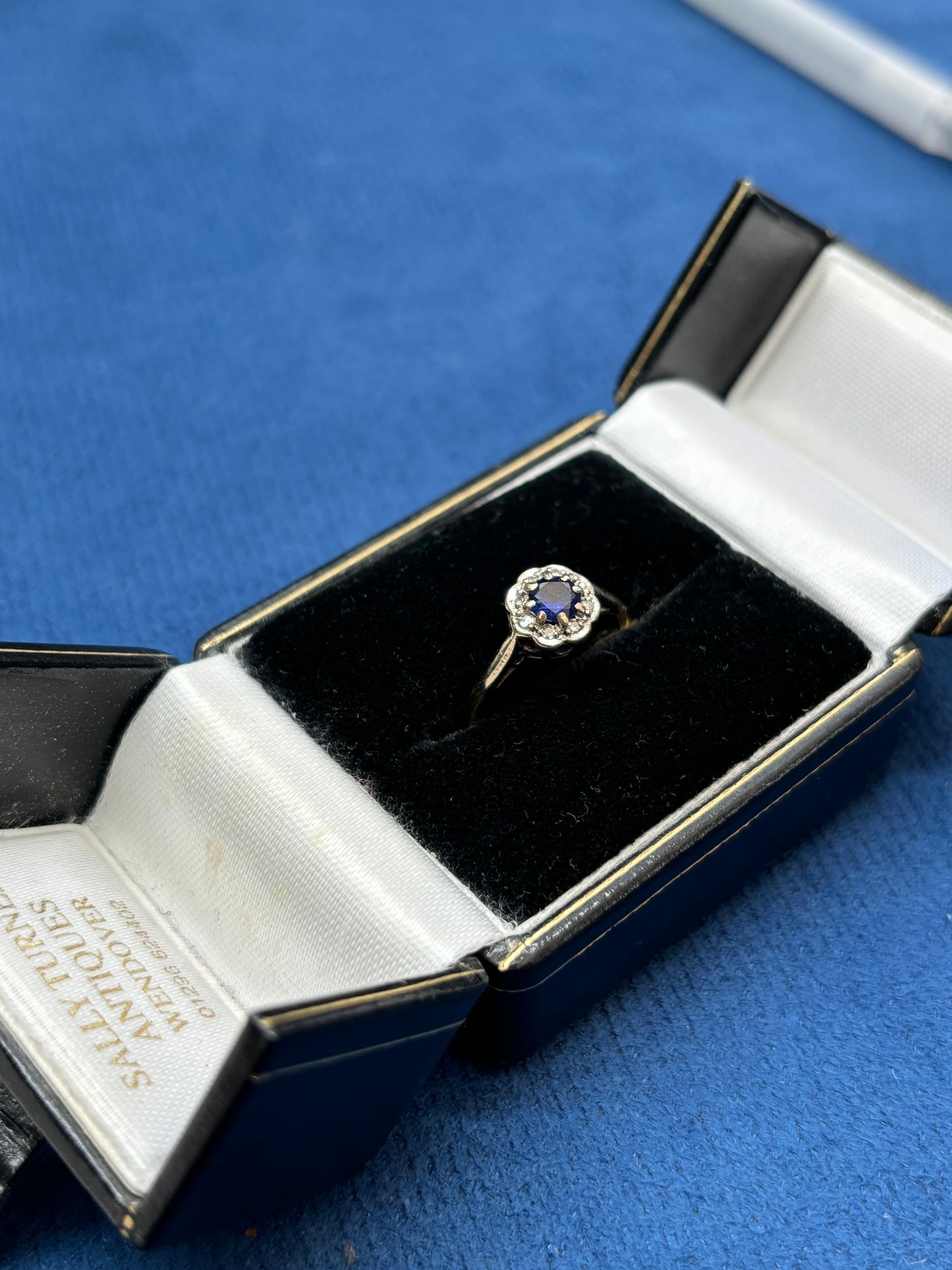 Vintage sapphire and diamond ring