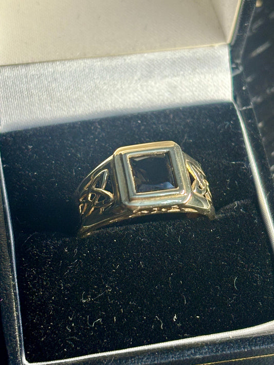 Smokey Quartz 9ct gold ring